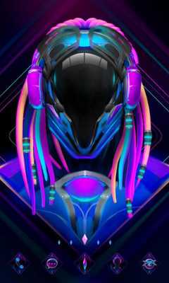 Emulate Android APK Neon Alien Launcher Theme