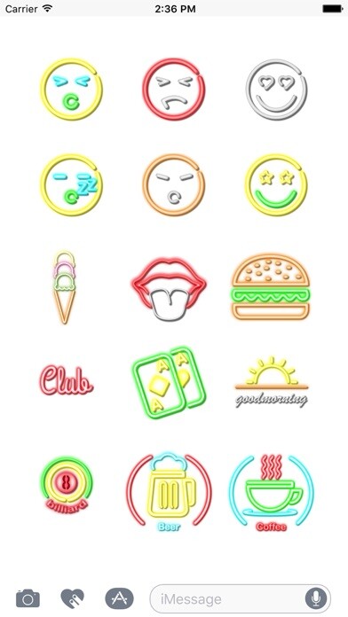 Emulate iPhone app Neon Animated Stickers using MyAndroid Emulate iPhone app Neon Animated Stickers using MyAndroid