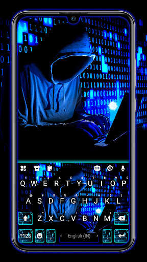 Run android online APK Neon Blue Hacker Keyboard Background from MyAndroid or emulate Neon Blue Hacker Keyboard Background using MyAndroid