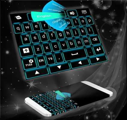 Emulate Android APK Neon Blue Keyboard Themes Emulate Android APK Neon Blue Keyboard Themes