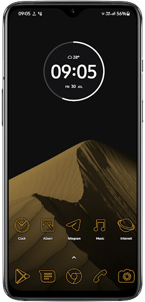 Run android online APK Neon Brown Line - Frameless Ic from MyAndroid or emulate Neon Brown Line - Frameless Ic using MyAndroid