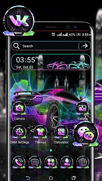 Emulate Android APK Neon Car Theme
