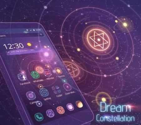 Emulate Android APK Neon Constellation Purple Theme