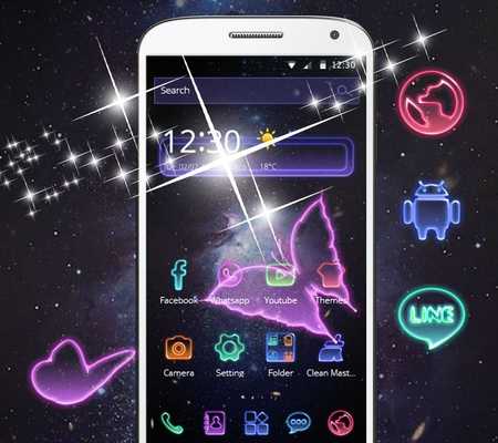 Emulate Android APK Neon Cosmic Star Universe Theme