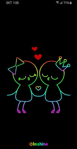 Run android online APK Neon couple kakaotalk theme from MyAndroid or emulate Neon couple kakaotalk theme using MyAndroid