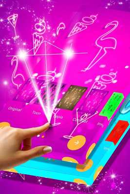 Emulate Android APK Neon Flamingos Wallpaper Pack