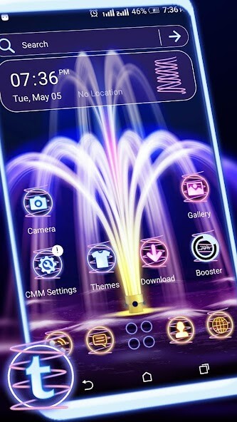 Run android online APK Neon Fountain Light Theme from MyAndroid or emulate Neon Fountain Light Theme using MyAndroid