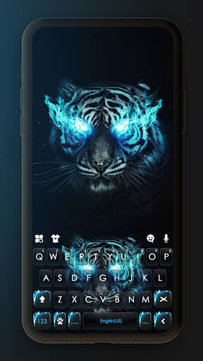 Run android online APK Neon Furious Tiger Keyboard Background from MyAndroid or emulate Neon Furious Tiger Keyboard Background using MyAndroid