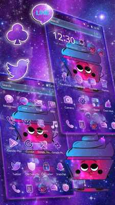 Emulate Android APK Neon Galaxy Dessert Theme