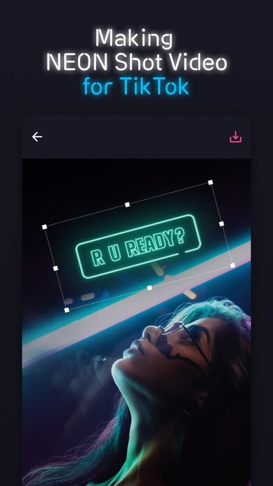 Emulate iPhone app NEON GIF+TEXT Video Effects using MyAndroid