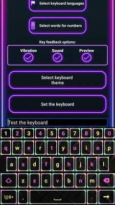 Emulate Android APK Neon Glow Keyboard Changer
