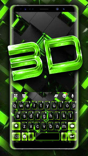 Run android online APK Neon Green Tech 3D Keyboard Background from MyAndroid or emulate Neon Green Tech 3D Keyboard Background using MyAndroid