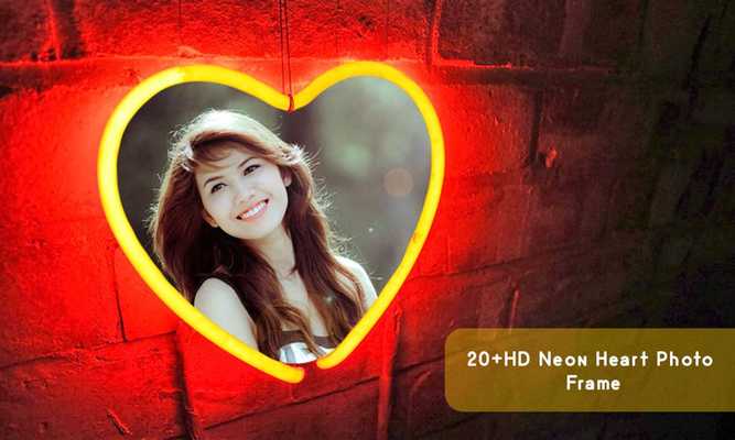 Emulate Android APK Neon Heart Photo Frame
