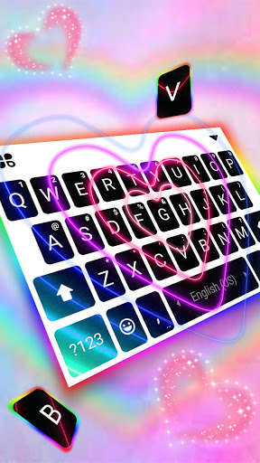 Run android online APK Neon Hearts Live Keyboard Background from MyAndroid or emulate Neon Hearts Live Keyboard Background using MyAndroid