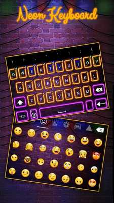 Emulate Android APK Neon Keyboard : Emoji  Fancy Light Key