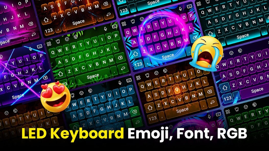 Run android online APK Neon LED Keyboard Emoji, RGB from MyAndroid or emulate Neon LED Keyboard Emoji, RGB using MyAndroid