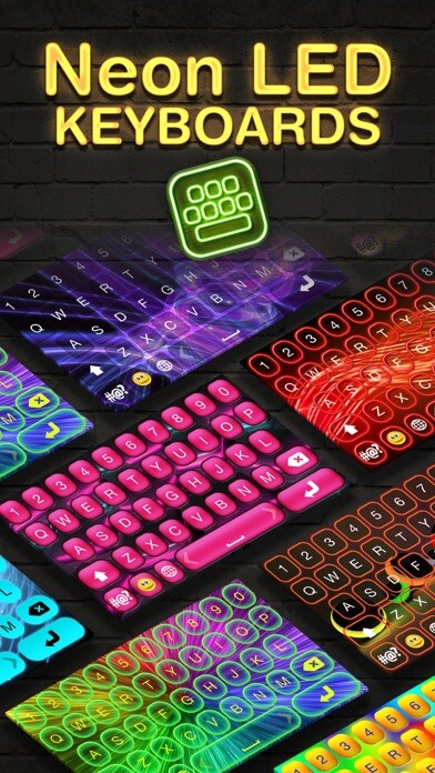 Emulate iPhone app Neon LED Keyboard – Glow Keyboards for iPhone with Colorful Themes and Fonts using MyAndroid