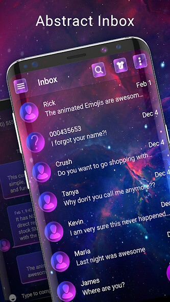 Run android online APK Neon led SMS Messenger theme from MyAndroid or emulate Neon led SMS Messenger theme using MyAndroid