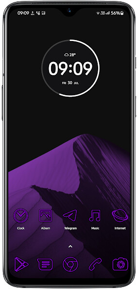 Run android online APK Neon Purple Line Icons from MyAndroid or emulate Neon Purple Line Icons using MyAndroid