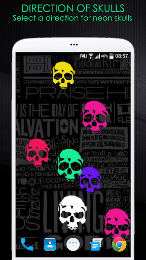 Run android online APK Neon Skulls Live Wallpaper from MyAndroid or emulate Neon Skulls Live Wallpaper using MyAndroid