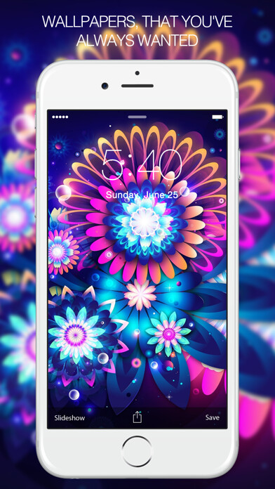 Emulate iPhone app Neon Wallpapers – Neon Arts & Neon Pictures HD using MyAndroid