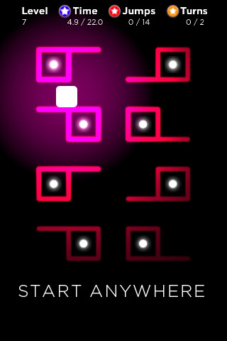Emulate iPhone app Neon Zone Free - a tilt and turn puzzle using MyAndroid