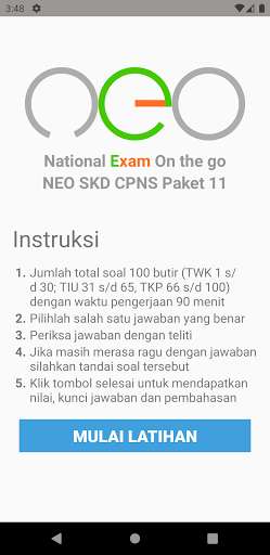Run android online APK NEO SKD CPNS Paket 11 from MyAndroid or emulate NEO SKD CPNS Paket 11 using MyAndroid Run android online APK NEO SKD CPNS Paket 11 from MyAndroid or emulate NEO SKD CPNS Paket 11 using MyAndroid