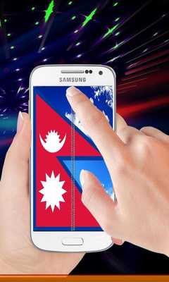 Emulate Android APK Nepal flag zipper Lock Screen