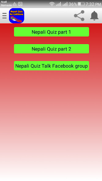 Run android online APK Nepali Quiz for LokSewa aayog from MyAndroid or emulate Nepali Quiz for LokSewa aayog using MyAndroid