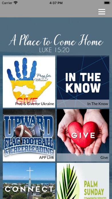 Emulate iPhone app Neptune Baptist Church using MyAndroid