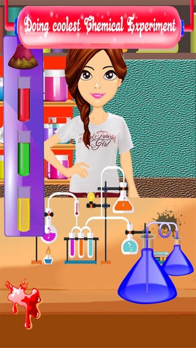 Emulate iPhone app Nerdy Girl - Science Lab Geek using MyAndroid