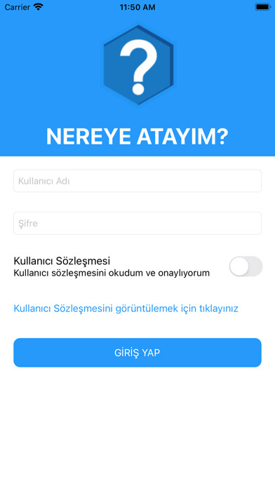 Emulate iPhone app Nereye Atayım Pro using MyAndroid