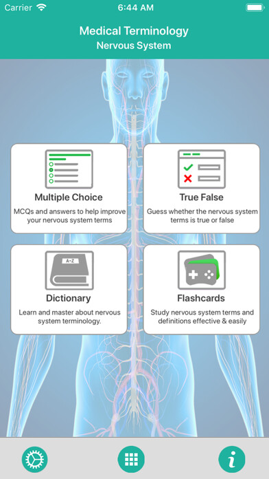 Emulate iPhone app Nervous System Medical Terms using MyAndroid Emulate iPhone app Nervous System Medical Terms using MyAndroid