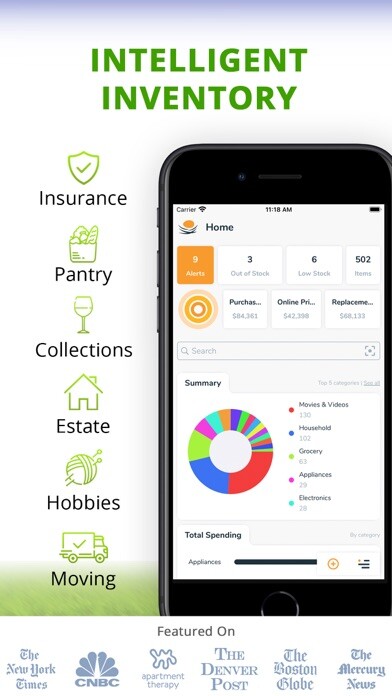 Emulate iPhone app Nest Egg - Inventory using MyAndroid