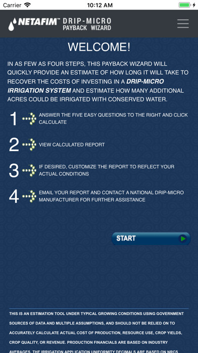 Emulate iPhone app Netafim Payback Wizard using MyAndroid Emulate iPhone app Netafim Payback Wizard using MyAndroid