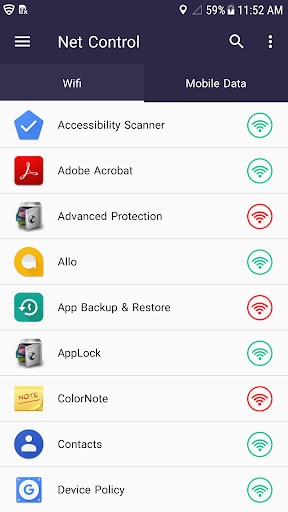 Run android online APK Net Control from MyAndroid or emulate Net Control using MyAndroid