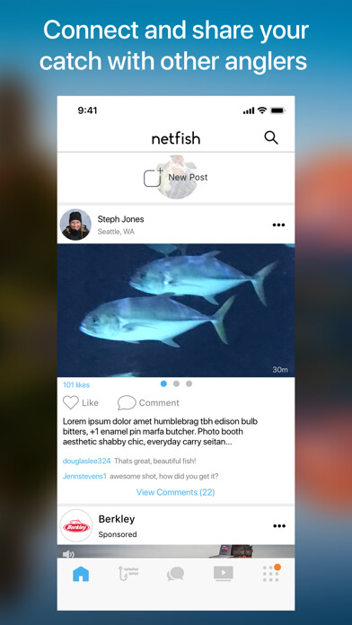 Emulate iPhone app Netfish - Social Fishing App using MyAndroid Emulate iPhone app Netfish - Social Fishing App using MyAndroid