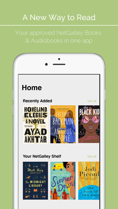 Emulate iPhone app NetGalley Shelf using MyAndroid