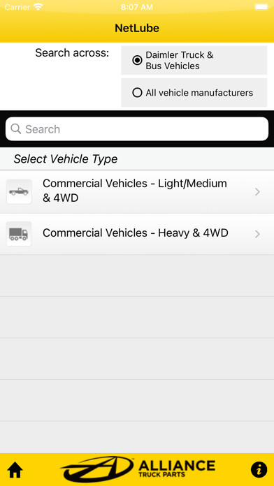 Emulate iPhone app NetLube Alliance Lubricants AU using MyAndroid
