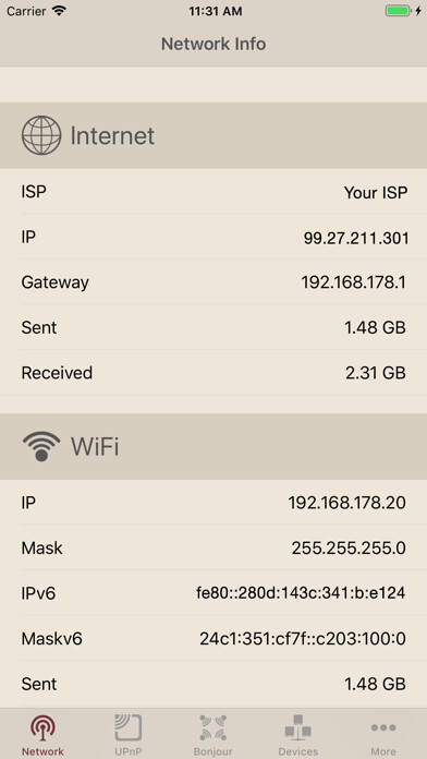 Emulate iPhone app NetTools - Network Analyzer using MyAndroid Emulate iPhone app NetTools - Network Analyzer using MyAndroid