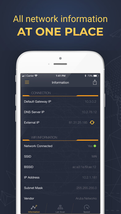 Emulate iPhone app Network Analyzer Master using MyAndroid Emulate iPhone app Network Analyzer Master using MyAndroid