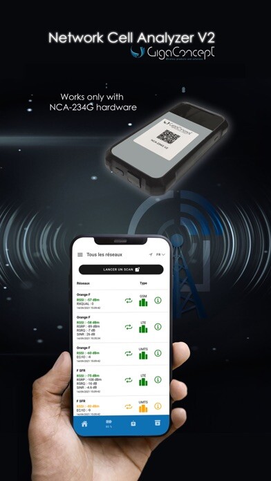 Emulate iPhone app Network Cell Analyzer V2 using MyAndroid