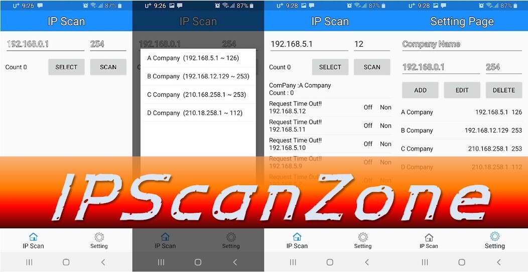 Run android online APK Network IP Scanner - IPScanZone from MyAndroid or emulate Network IP Scanner - IPScanZone using MyAndroid