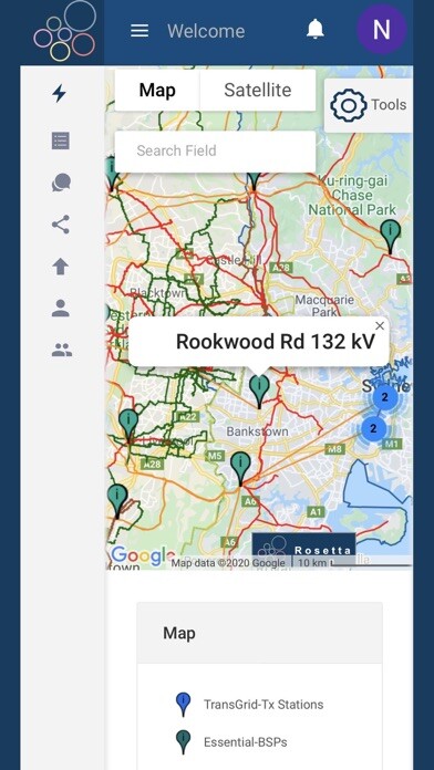 Emulate iPhone app Network Map using MyAndroid