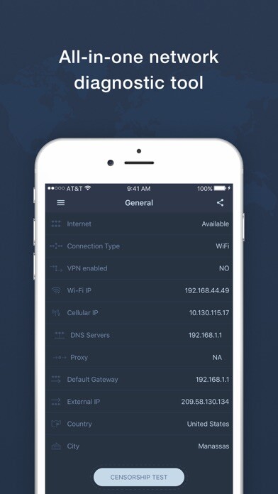 Emulate iPhone app Network Tools by KeepSolid using MyAndroid Emulate iPhone app Network Tools by KeepSolid using MyAndroid