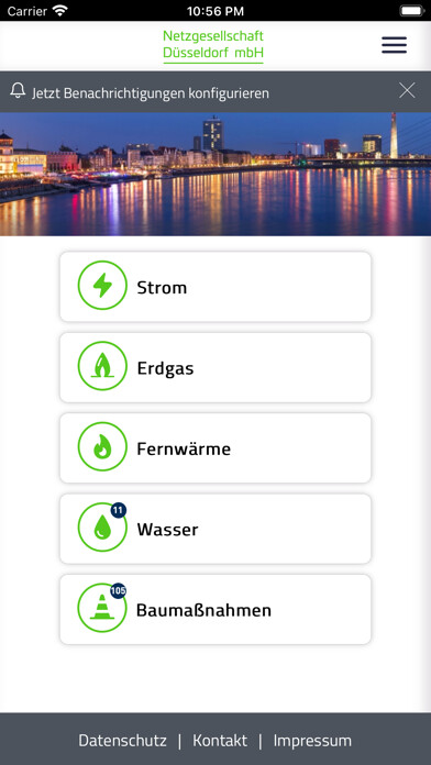 Emulate iPhone app Netze Düsseldorf using MyAndroid