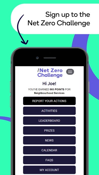 Emulate iPhone app Net Zero Challenge using MyAndroid