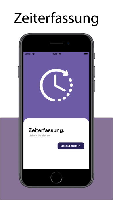 Emulate iPhone app Neufang Zeiterfassung using MyAndroid
