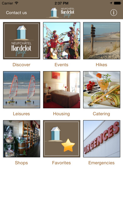 Emulate iPhone app Neufchâtel-Hardelot Tourism Office using MyAndroid