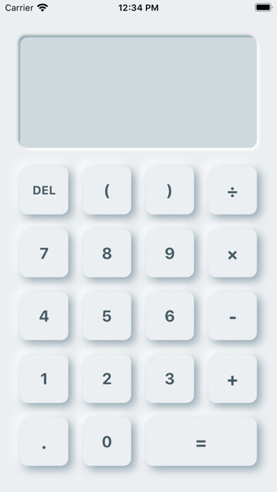 Emulate iPhone app Neumorphic Calculator For iOS using MyAndroid